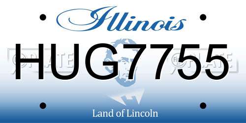 HUG7755 Illinois License Plate