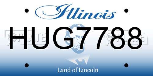 HUG7788 Illinois License Plate