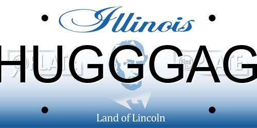 HUGGGAG Illinois License Plate