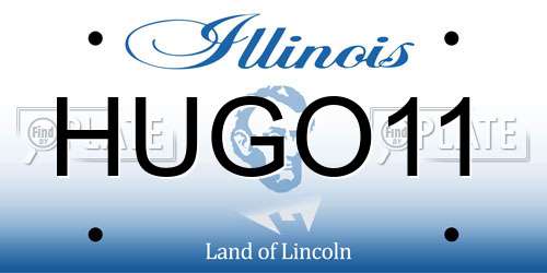 HUGO11 Illinois License Plate