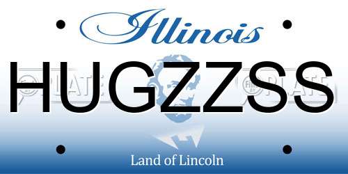 HUGZZSS Illinois License Plate