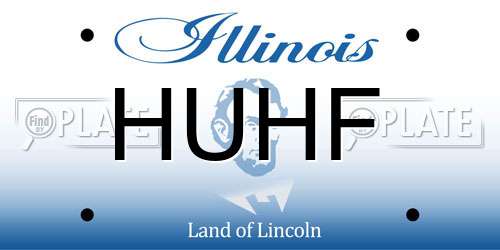 HUHF Illinois License Plate