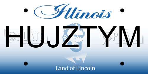 HUJZTYM Illinois License Plate