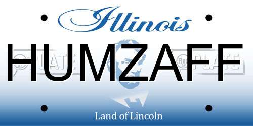 HUMZAFF Illinois License Plate