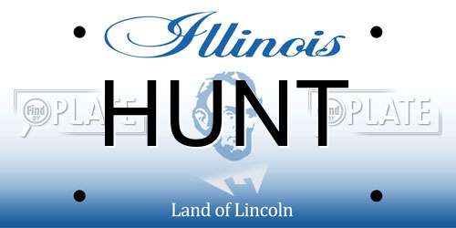 HUNT Illinois License Plate