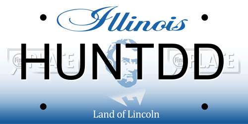 HUNTDD Illinois License Plate