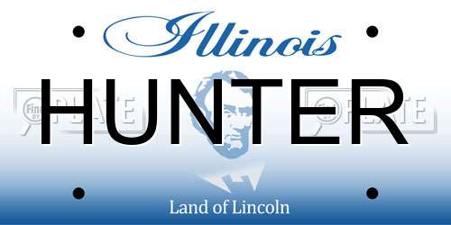 HUNTER Illinois License Plate
