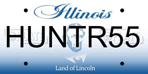 HUNTR55 Illinois License Plate