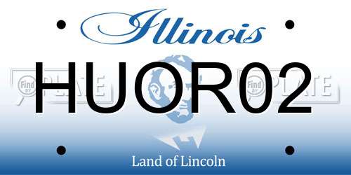HUOR02 Illinois License Plate