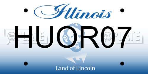 HUOR07 Illinois License Plate