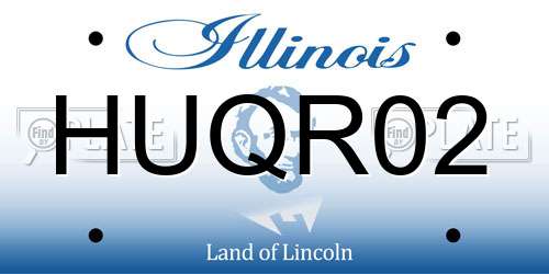 HUQR02 Illinois License Plate