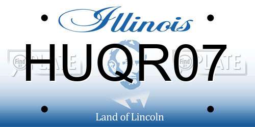 HUQR07 Illinois License Plate