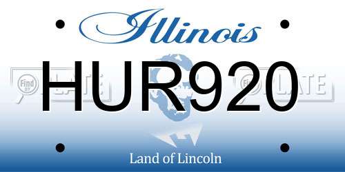 HUR920 Illinois License Plate