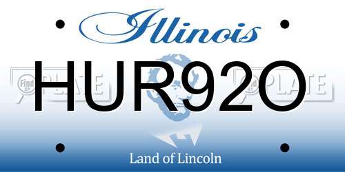 HUR92O Illinois License Plate