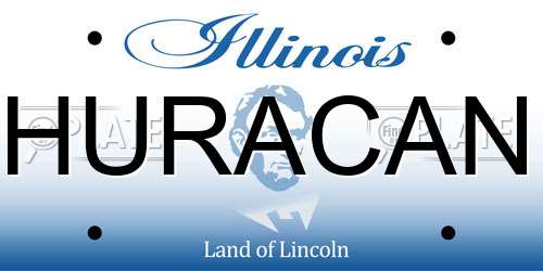 HURACAN Illinois License Plate