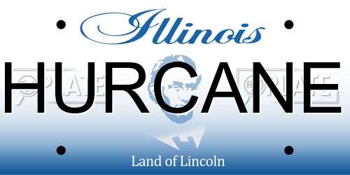HURCANE Illinois License Plate