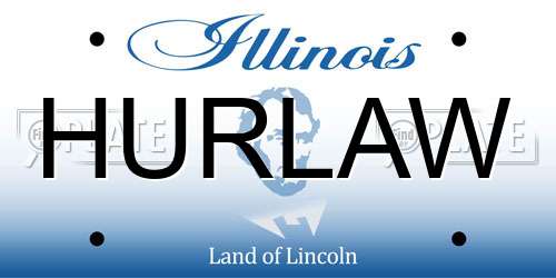 HURLAW Illinois License Plate
