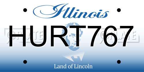 HURT767 Illinois License Plate