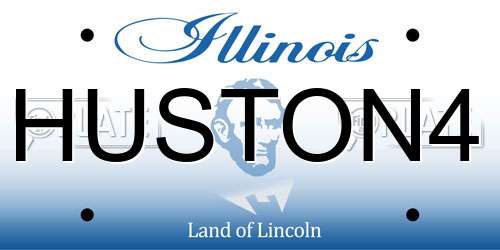 HUSTON4 Illinois License Plate