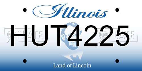 HUT4225 Illinois License Plate