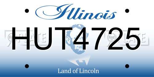 HUT4725 Illinois License Plate