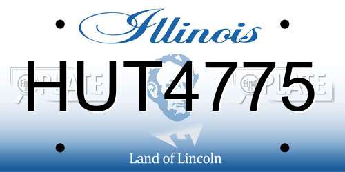 HUT4775 Illinois License Plate
