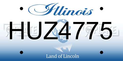 HUZ4775 Illinois License Plate