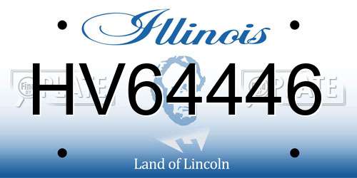 HV64446 Illinois License Plate