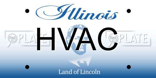 HVAC Illinois License Plate