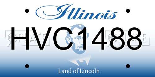 HVC1488 Illinois License Plate