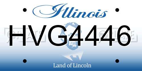 HVG4446 Illinois License Plate