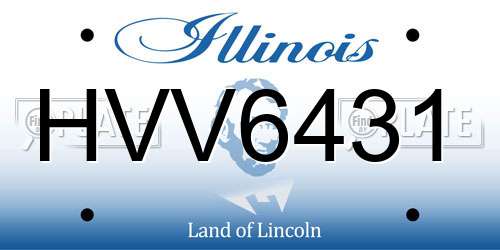 HVV6431 Illinois License Plate