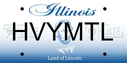 HVYMTL Illinois License Plate