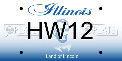HW12 Illinois License Plate