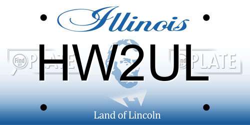 HW2UL Illinois License Plate