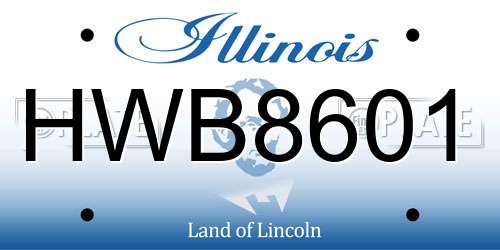 HWB8601 Illinois License Plate