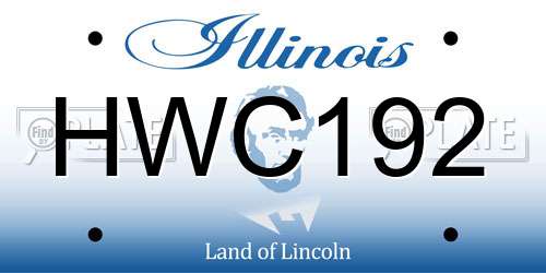 HWC192 Illinois License Plate