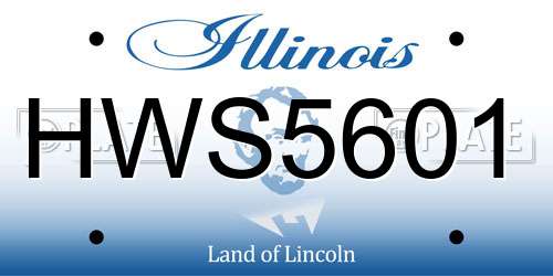 HWS5601 Illinois License Plate