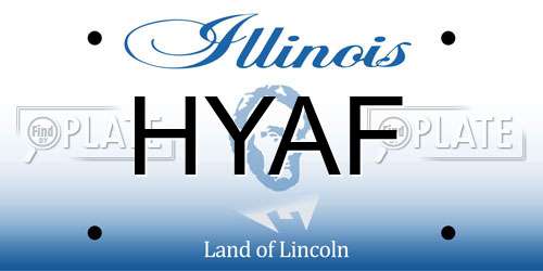 HYAF Illinois License Plate