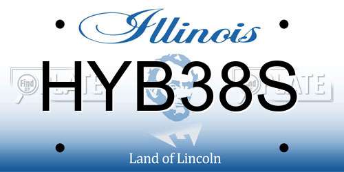 HYB38S Illinois License Plate