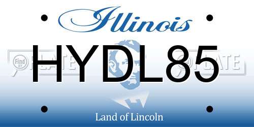 HYDL85 Illinois License Plate
