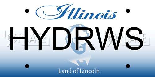 HYDRWS Illinois License Plate