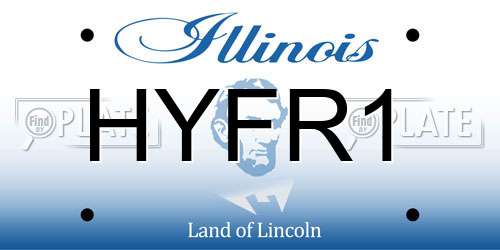 HYFR1 Illinois License Plate