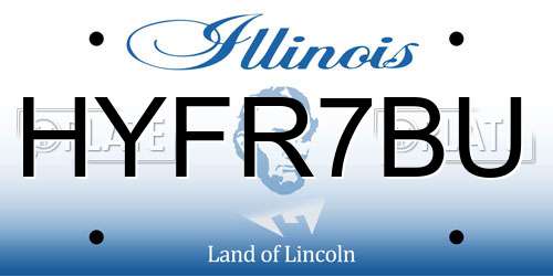 HYFR7BU Illinois License Plate
