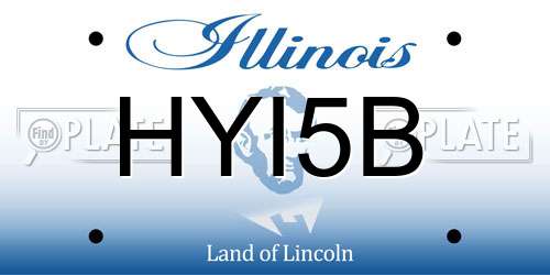 HYI5B Illinois License Plate