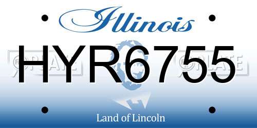 HYR6755 Illinois License Plate