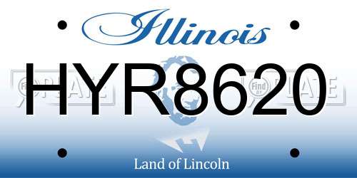 HYR8620 Illinois License Plate