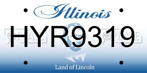 HYR9319 Illinois License Plate