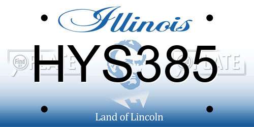 HYS385 Illinois License Plate