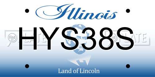 HYS38S Illinois License Plate